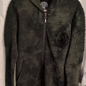 Men's Green Graphic Hoodie Jacket